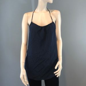 NWOT Rag & Bone Navy Blue Silk Top Sz Med